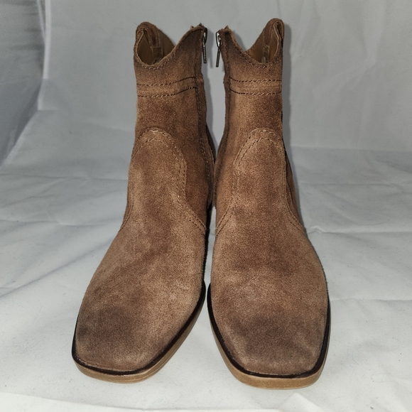 Zodiac Lennon Brown Western Suede Booties 9.5 New - Picture 14 of 14